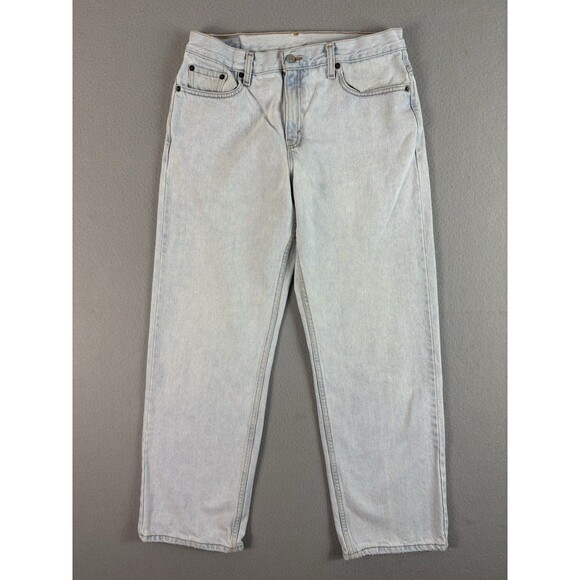 Vtg Levis 577 Jeans Womens 12 M Blue Light Wash Low Rise Loose Fit Y2K 32x30 *